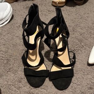 Nine West Black Strappy Heels